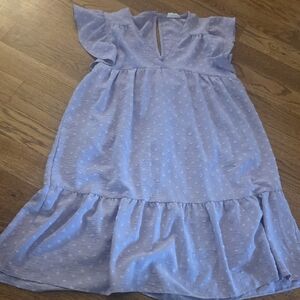 Lavender Ruffle Hem Summer Dress